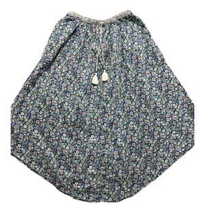 NEW American Eagle Ditsy Floral Pull-On Midi Skirt Cottagecore Boho Cotton Sz L